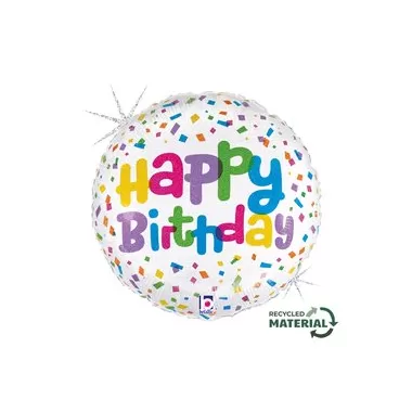 18" HAPPY BIRTHDAY CONFETTI