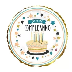 18" BUON COMPLEANNO TONDO
