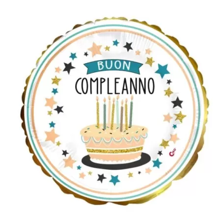 18" BUON COMPLEANNO TONDO