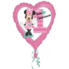 18" 1 ANNO MINNIE CUORE BUON COMPLEANNO