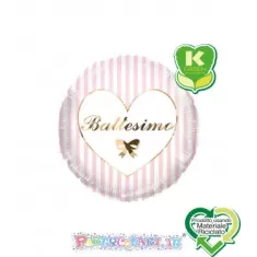 18" BATTESIMO ROSA E ORO STRISCE