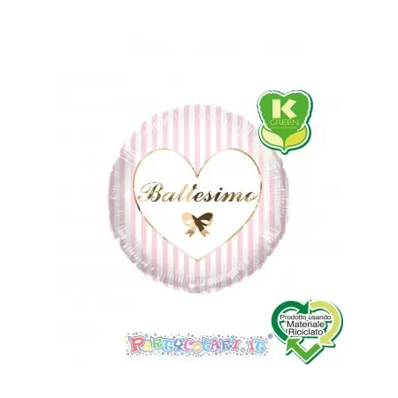 18" BATTESIMO ROSA E ORO STRISCE