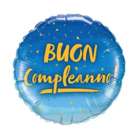 MS BUON COMPLEANNO BLU/ORO pz.3