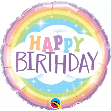 18" HAPPY BIRTHDAY RAINBOW PASTELLO