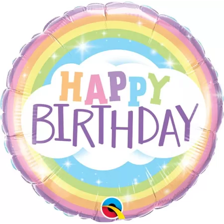 18" HAPPY BIRTHDAY RAINBOW PASTELLO