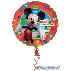 18" MICKEY BUON COMPLEANNO ROSSO