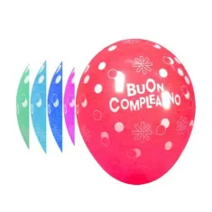 12" BUON COMPLEANNO  ASSORTITO pz.100