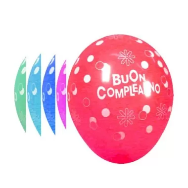 12" BUON COMPLEANNO  ASSORTITO pz.100