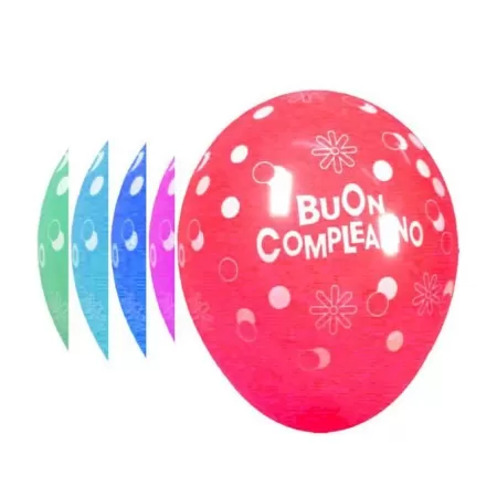 12" BUON COMPLEANNO  ASSORTITO pz.100