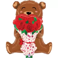 25" ROSE BOUQUET BEAR