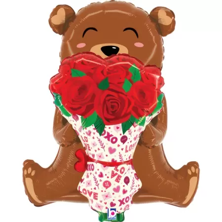 25" ROSE BOUQUET BEAR