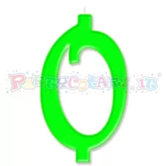 CANDELA cm.10 VERDE FLUO 0 2