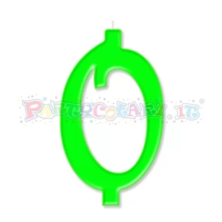 CANDELA cm.10 VERDE FLUO 0