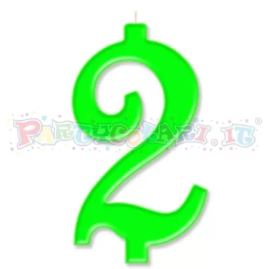CANDELA cm.10 VERDE FLUO 2
