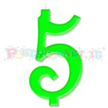 CANDELA cm.10 VERDE FLUO 5