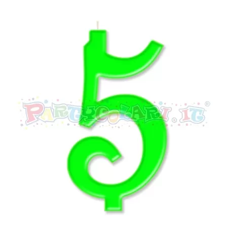 CANDELA cm.10 VERDE FLUO 5