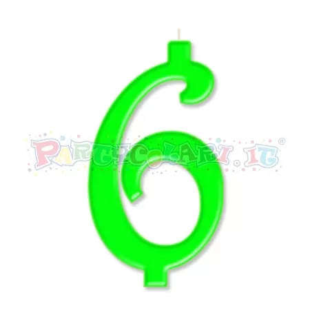 CANDELA cm.10 VERDE FLUO 6