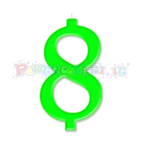 CANDELA cm.10 VERDE FLUO 8