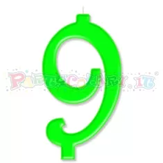 CANDELA cm.10 VERDE FLUO 9