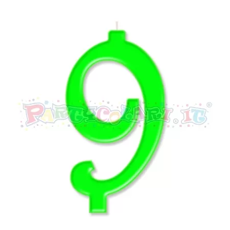 CANDELA cm.10 VERDE FLUO 9
