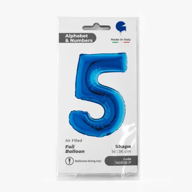 NUMERO 5 BLU cm.35