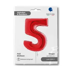 NUMERO 5 ROSSO cm.102