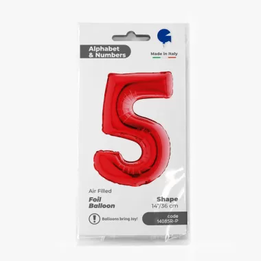 NUMERO 5 ROSSO cm.35