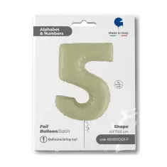 NUMERO 5 VERDE OLIVA cm.102