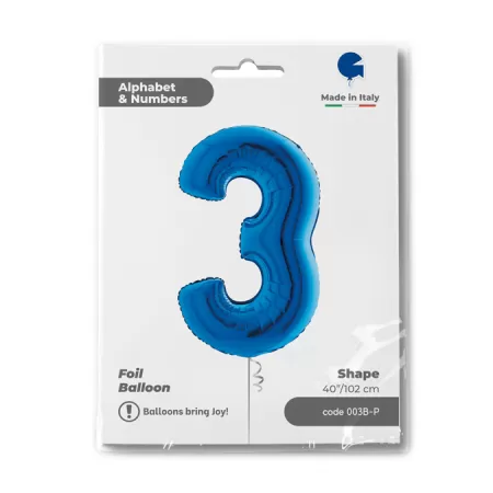 NUMERO 3 BLU cm.102