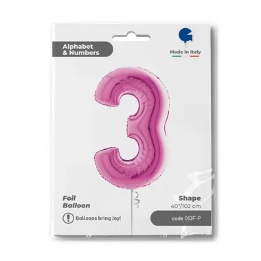 NUMERO 3 FUXIA cm.102