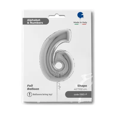 NUMERO 6 ARGENTO cm.102