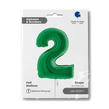 NUMERO 2 VERDE cm.102