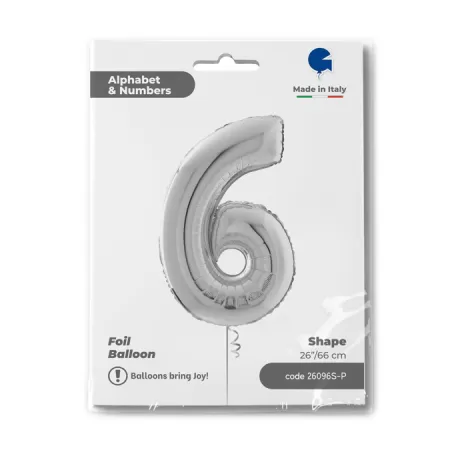 NUMERO 6 ARGENTO cm.66 SALVA ELIO