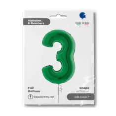 NUMERO 3 VERDE cm.102