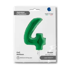 NUMERO 4 VERDE cm.102