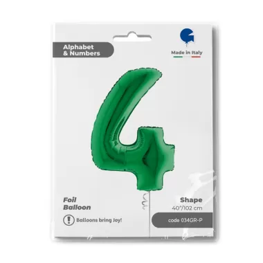 NUMERO 4 VERDE cm.102
