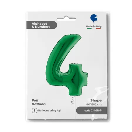 NUMERO 4 VERDE cm.102