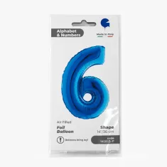 NUMERO 6 BLU cm.35