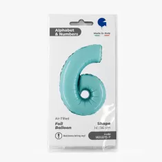 NUMERO 6 CELESTE cm.35