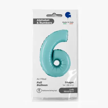 NUMERO 6 CELESTE cm.35