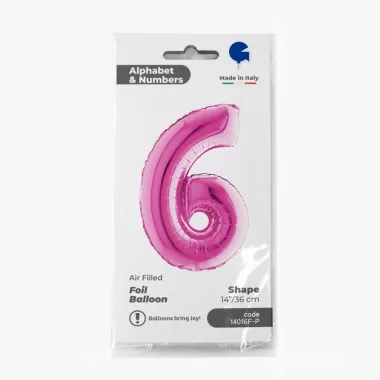NUMERO 6 FUXIA cm.35