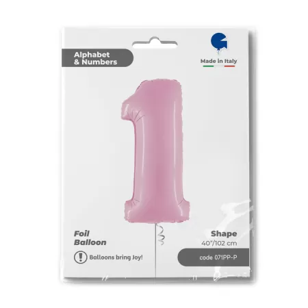 NUMERO 1 ROSA cm.102