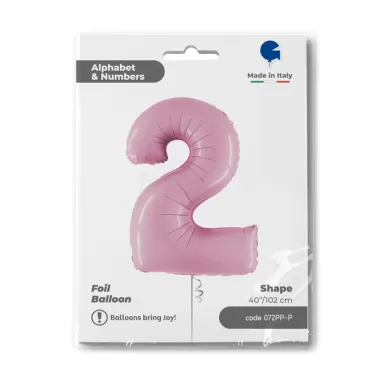 NUMERO 2 ROSA cm.102