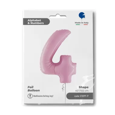 NUMERO 4 ROSA cm.102