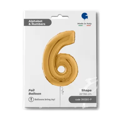 NUMERO 6 ORO cm.66 SALVA ELIO