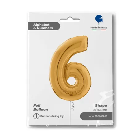 NUMERO 6 ORO cm.66 SALVA ELIO