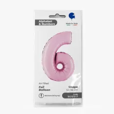 NUMERO 6 ROSA cm.35
