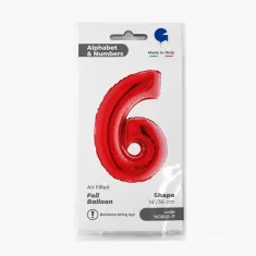 NUMERO 6 ROSSO cm.35