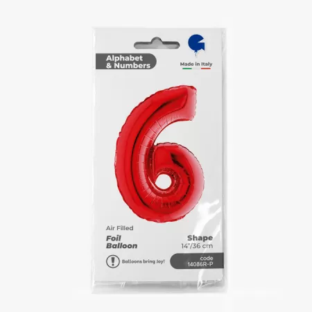 NUMERO 6 ROSSO cm.35