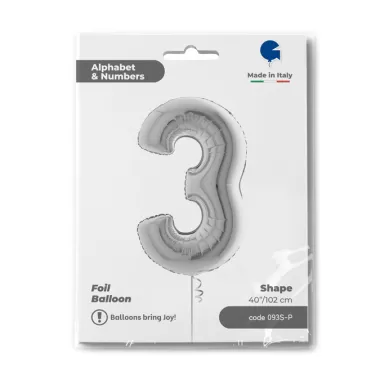 NUMERO 3 ARGENTO cm.102